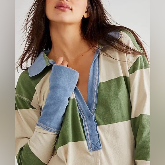 Tops - Free People Mine Forever Tee Marble Dust Combo